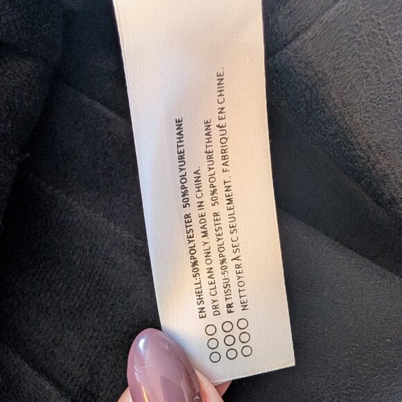 En Saison Black Vegan Leather Pleated Mini Skirt Medium Tennis skirt - Picture 10 of 11